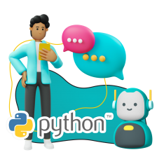 Умный чат-бот на Python - КИБЕРшкола программирования для детей, компьютерные курсы для школьников, начинающих и подростков - KIBERone г. Серпухов