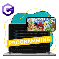 Программирование на C#. Удивительный мир 2D-игр - КИБЕРшкола программирования для детей, компьютерные курсы для школьников, начинающих и подростков - KIBERone г. Серпухов